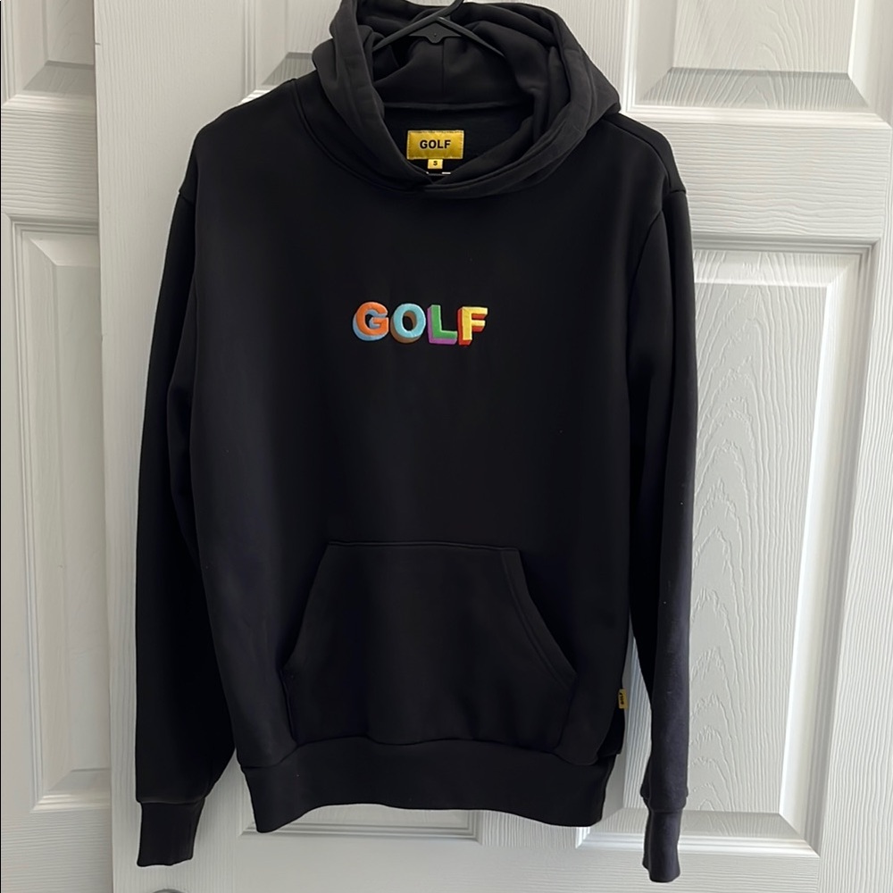 Golf Wang Tyler the Creator 3D Embroidered Logo Black Hoodie size S